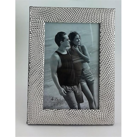 Jiallo 13 in. Dia. Diamond Rim Mirror Charger Plate 33113